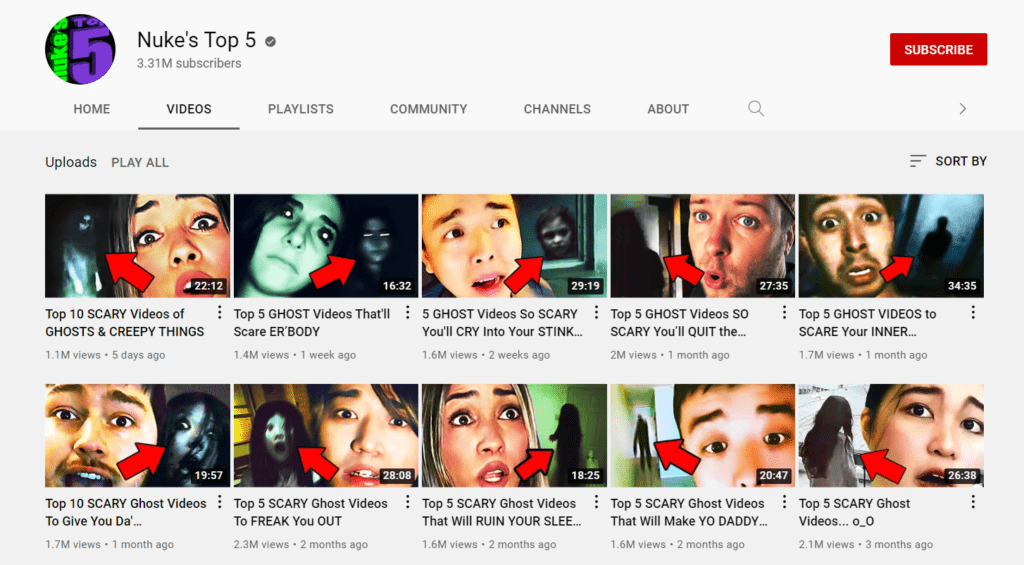 Nukes Top 5 Faceless YouTube Channel