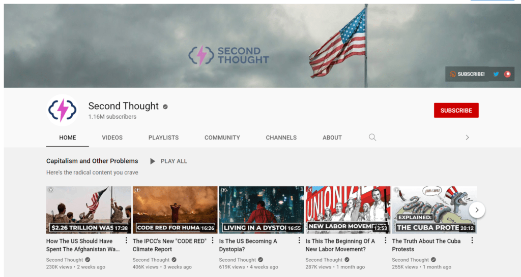 Second thought Faceless YouTube Channel