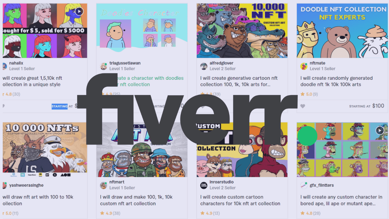 How to Create Your First Crypto NFTs Art On Fiverr Marketplace 2022