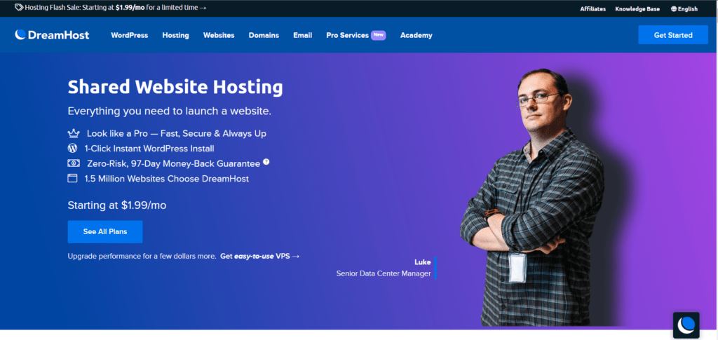 Dreamhost cheapest hosting