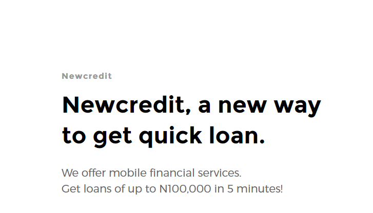 Newcredit loan app