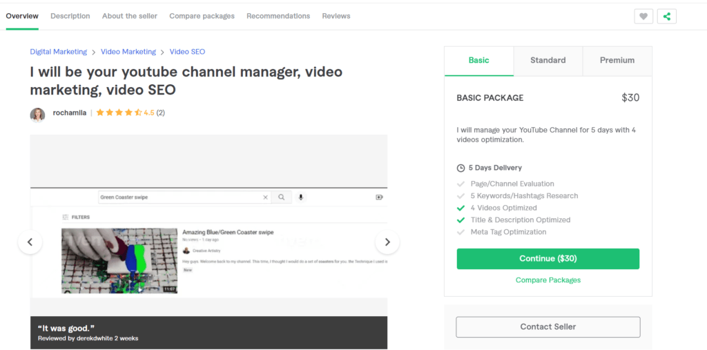 Youtube Channel manager